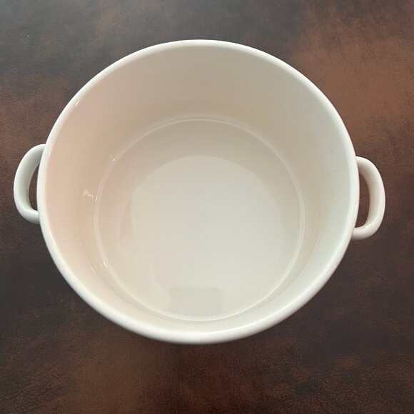 New Rae Dunn By Magenta Ceramic Large Round Souffle Baking Dish - Picture 3 of 8